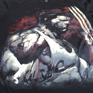Wolverine Marvel Comic Black T Large not new